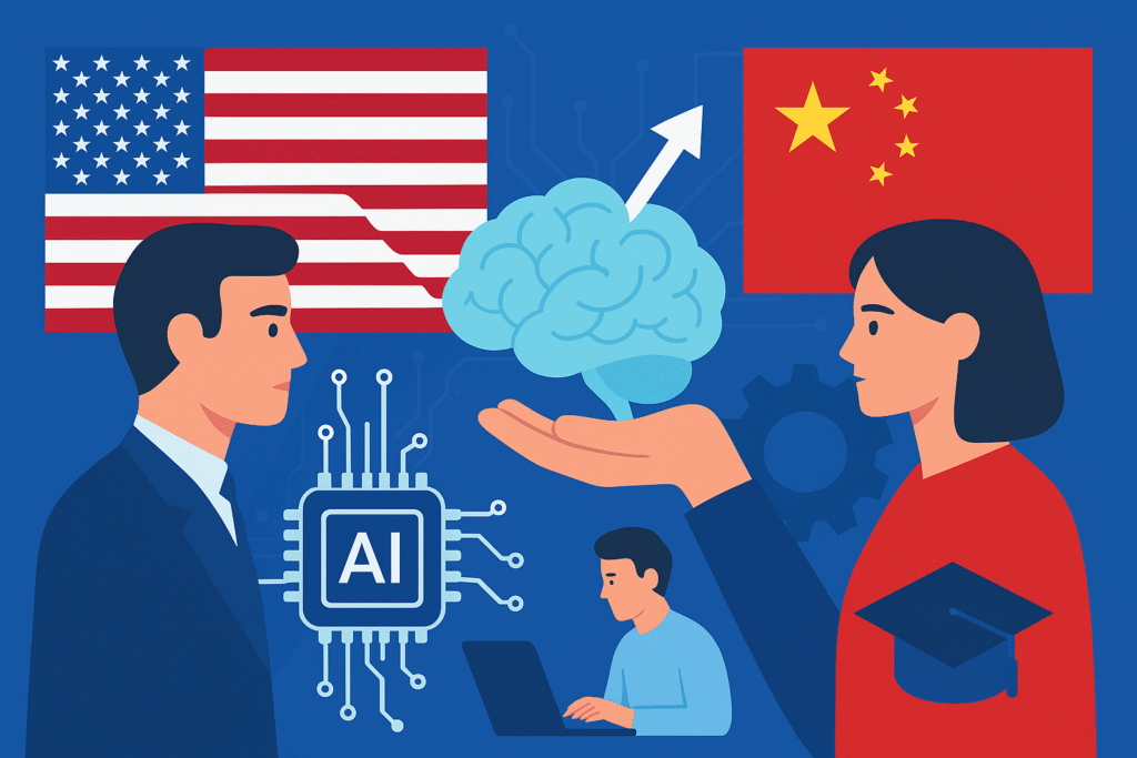 La nueva carrera de la IA: chips, talento y el pulso entre China y Estados Unidos