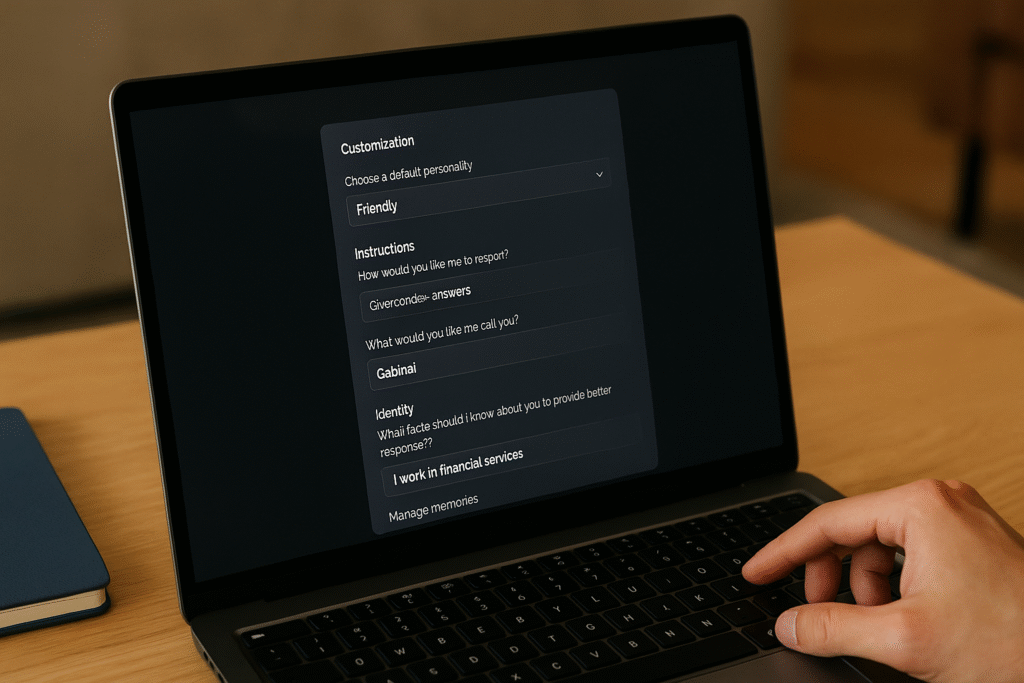 Dale personalidad a tu IA: cómo personalizar ChatGPT para que actúe a tu medida